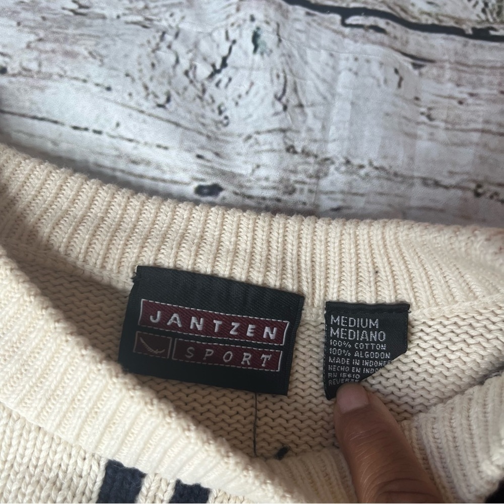 Jantzen Sport Vintage 90s Crewneck Sweater Size M - Picture 2 of 6